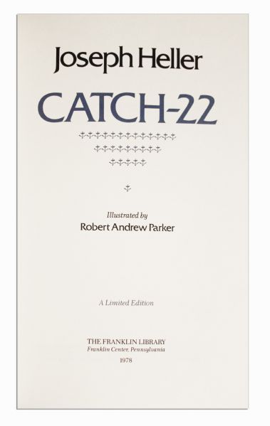 Joseph Heller Signed Copy of His Acclaimed Novel ''Catch 22''