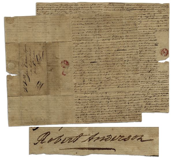 Revolutionary War General Robert Anderson Autograph Letter Signed -- Regarding the Judiciary Act of 1802 -- ''...The law is found to be useless & unnecessary...''