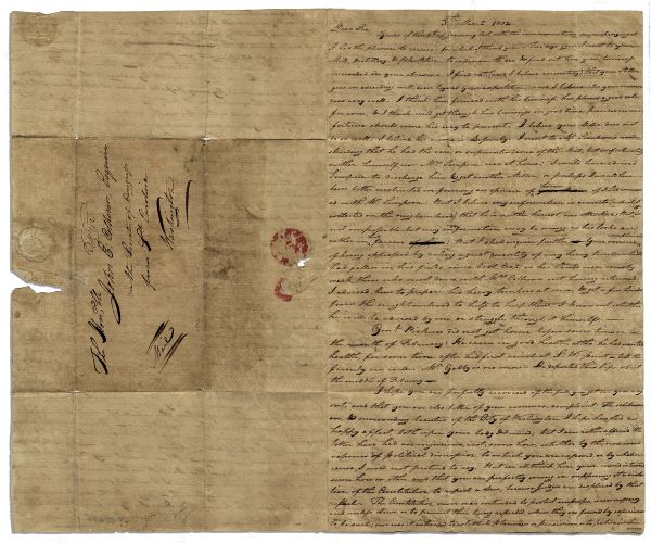 Revolutionary War General Robert Anderson Autograph Letter Signed -- Regarding the Judiciary Act of 1802 -- ''...The law is found to be useless & unnecessary...''