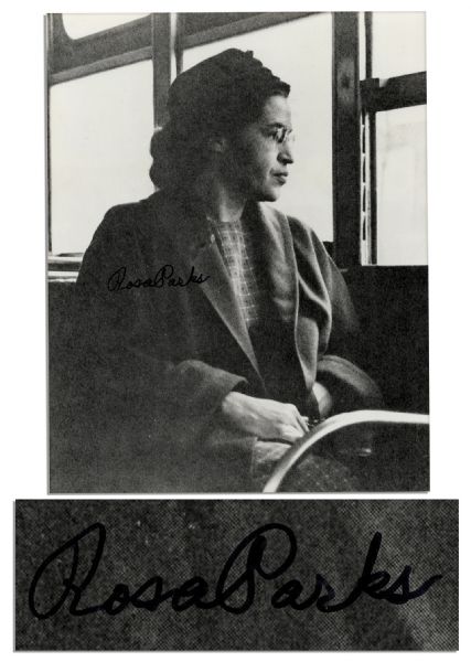 Rosa Parks 8'' x 10'' Iconic Bus Photo Signed