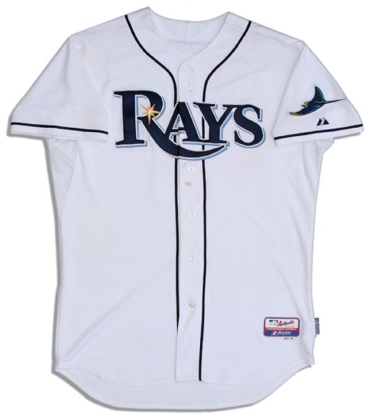 MLB Evan Longoria Tampa Bay Rays Kids Size Small Jersey Blue