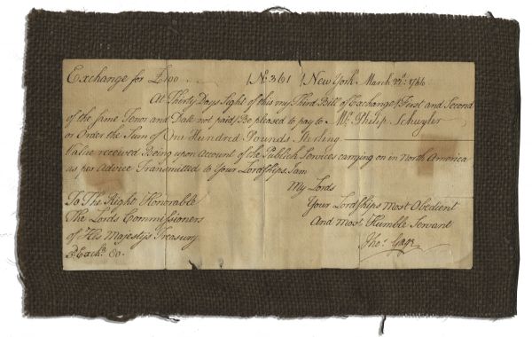 Thomas Gage Document Signed From 1766