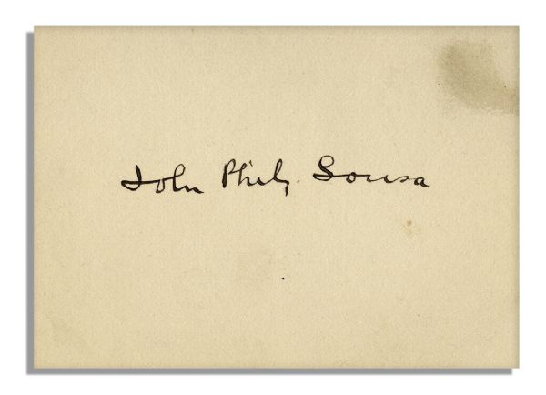 John Phillip Sousa's Signature From 1930