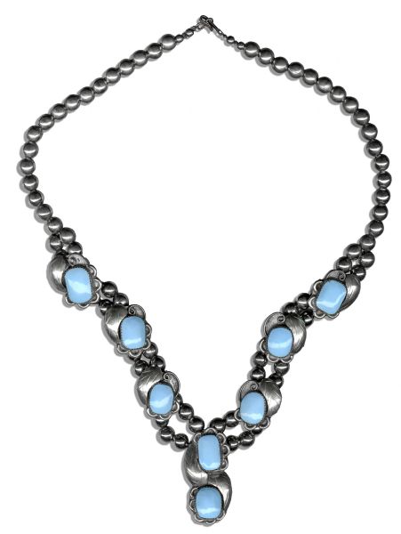 Lucille Ball Personally Owned Silver & Turquoise Necklace