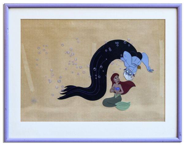 Ray Bradbury Personally Owned ''Little Mermaid'' Animation Cel -- With Ariel & Ursula