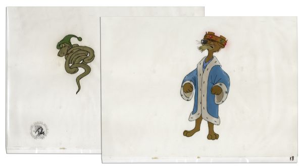 Ray Bradbury Personally Owned Cels From Disney's ''Robin Hood'' -- Featuring Prince John & Sir Hiss