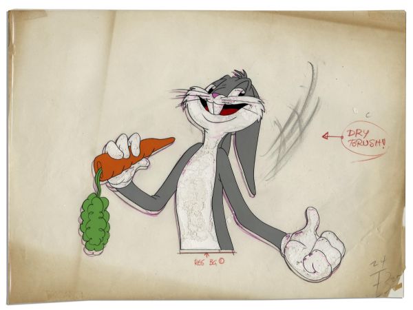 Ray Bradbury Personally Owned Bugs Bunny Animation Cel