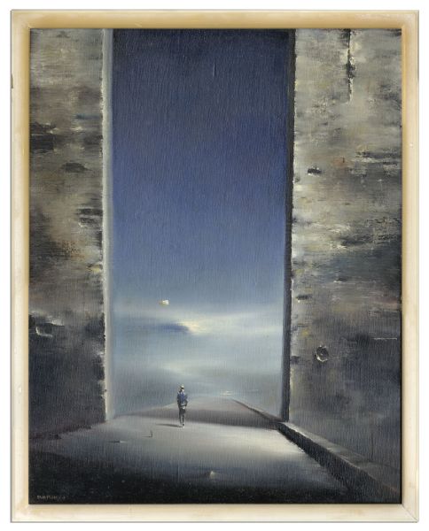 Ray Bradbury Personally Owned Oil Painting by Robert Watson