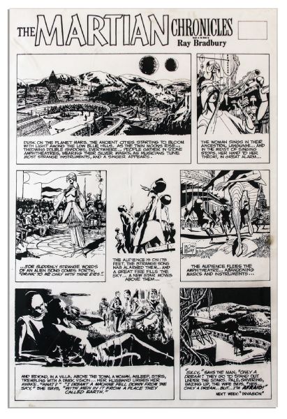 Ray Bradbury Personally Owned Copy of ''The Martian Chronicles'' Comic Strip by Cartoonist Doug Wildey -- Commissioned by the L.A. Times