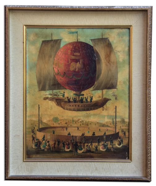 Ray Bradbury Personally Owned Oil Painting, Likely by Victor Philippe Lemoine-Benoit
