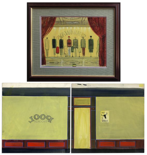 Trio of Paintings by Joseph Mugnaini -- Personally Owned by Ray Bradbury