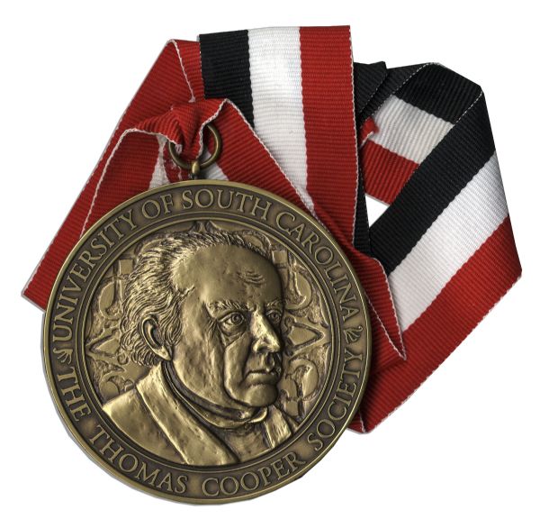 Ray Bradbury Solid Bronze Medal From The University of South Carolina's Thomas Cooper Society
