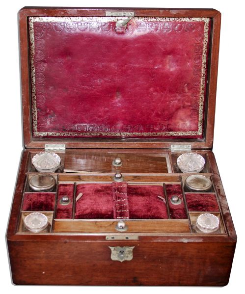 Ray Bradbury Personally Owned Ink Well Set -- Housed in Handsome Wooden Case