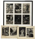 Ray Bradbury Personally Owned Lot of 10 Lithographs of Greek Mythological Figures by Joseph Mugnaini for Thomas Bulfinchs, The Age of Fable or Stories of Gods and Heroes