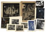 Ray Bradbury Personally Owned Lot of Artist Proofs & Prints -- Joseph Mugnainis Art for Bradburys Tales -- Including 4 Proofs Signed of Moundshroud From The Halloween Tree