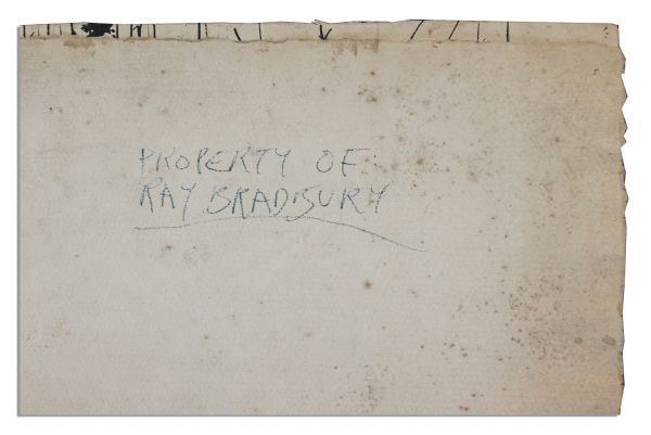 Joseph Mugnaini ''The World of Ray Bradbury'' Concept Piece Poster -- Owned Personally by the Author