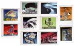 Ten Views of the Moon Full Set of 10 Lithographs -- A Collaboration Between Joseph Mugnaini & Ray Bradbury -- Personally Owned by Bradbury -- 20/150