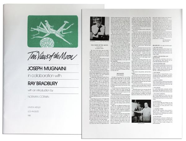 ''Ten Views of the Moon'' Full Set of 10 Lithographs -- A Collaboration Between Joseph Mugnaini & Ray Bradbury -- Personally Owned by Bradbury -- ''37/150''