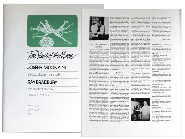 ''Ten Views of the Moon'' Full Set of 10 Lithographs -- A Collaboration Between Joseph Mugnaini & Ray Bradbury -- Personally Owned by Bradbury -- ''28/150''