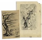 Ray Bradbury Personally Owned Joseph Mugnaini Sketches for The Wind & And The Rock Cried Out