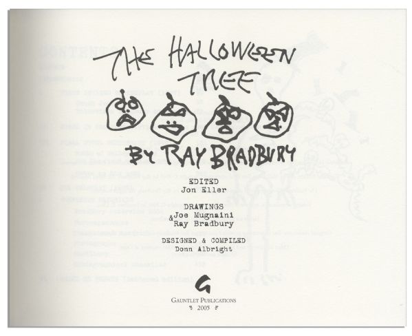 Ray Bradbury Owned Pair of Signed Limited Editions of His Work ''The Halloween Tree'' -- One Volume is Unopened -- With Metal Slipcases for Both Books and Matching Metal Outer Case
