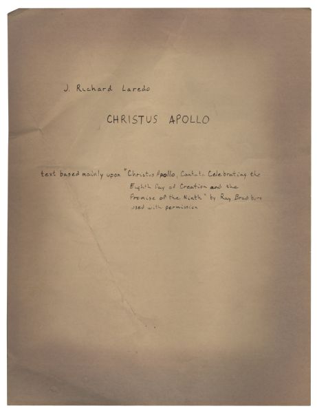 Ray Bradbury Personally Owned Music Sheets of a 1964 Cantata ''Christus Apollo'' -- For Which Bradbury Wrote the Text