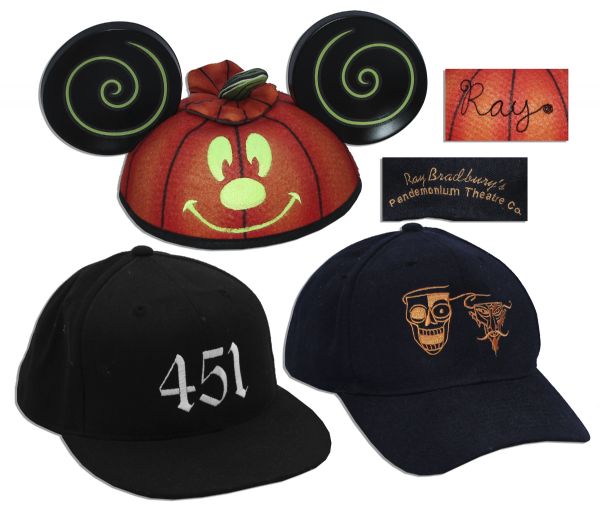 Ray Bradbury Personally Owned Hats -- Including a ''Ray'' Disney Hat & ''451'' Hat