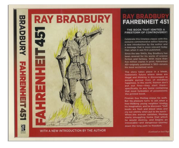 Ray Bradbury Personally Owned ''Fahrenheit 451'' Framed Print of the Famous ''Burning Man''