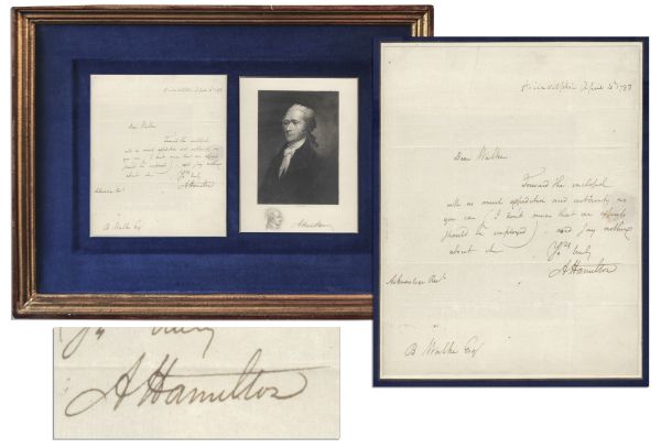 Alexander Hamilton Confidential Letter Signed as Treasury Secretary -- ''...Forward the enclosed with as much expedition...as you can...and say nothing about it...''