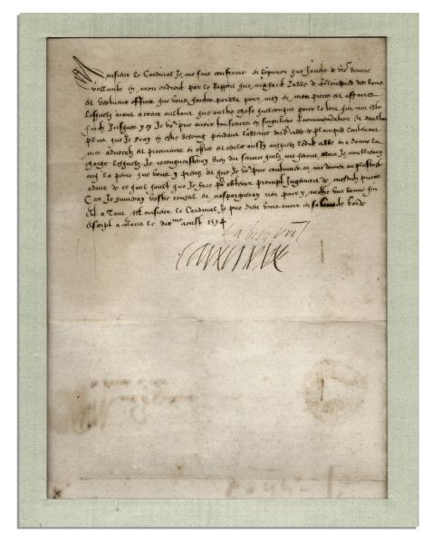 Catherine de' Medici Document Signed