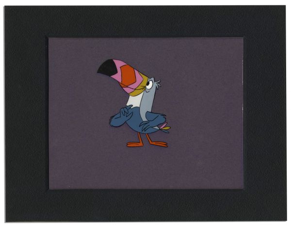 Ray Bradbury Owned Lot of 5 Animation Cels From General Mills Marketing Campaigns -- 2 of Toucan Sam & 3 of Count Chocula & Franken-Berry -- 12.5'' x 10.5'' -- Near Fine -- COA From Estate