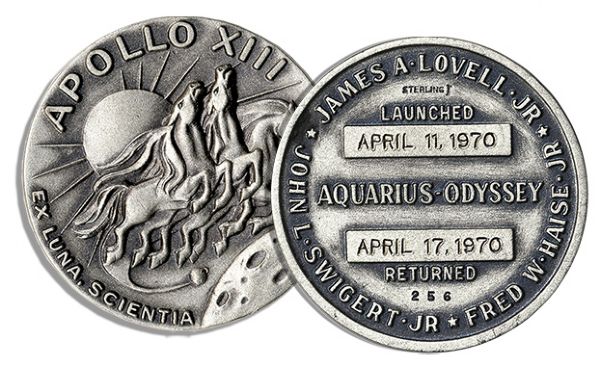 Jack Swigert's Own Apollo 13 Flown Robbins Medal -- Serial Number 256
