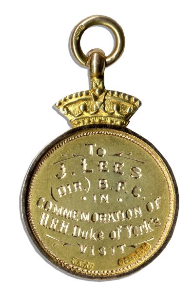 Gold Medal Issued to the Director of Scotland's World-Class Stadium Hampden Park in 1923