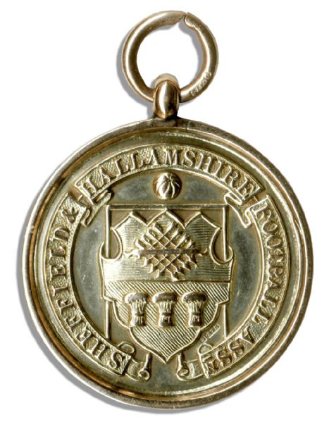 Early F.A. Challenge Cup Gold Medal -- Issued to Famed Sheffield United Footballer Ernest Needham -- From The 1910-1911 Season
