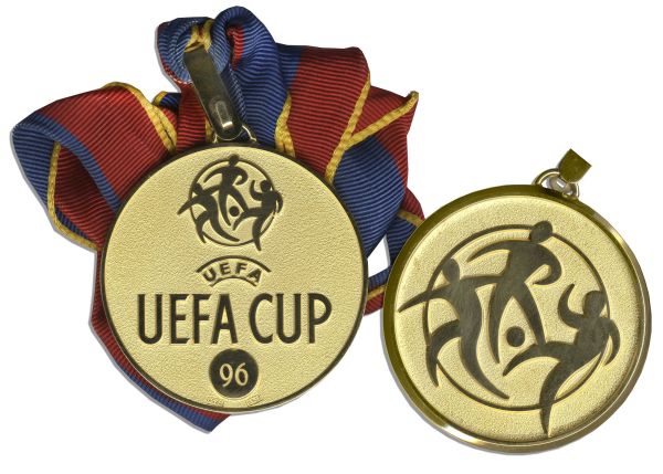 UEFA Cup Medal Won by French Soccer Legend Jean-Pierre Papin -- One of the Top 100 Greatest of All Time