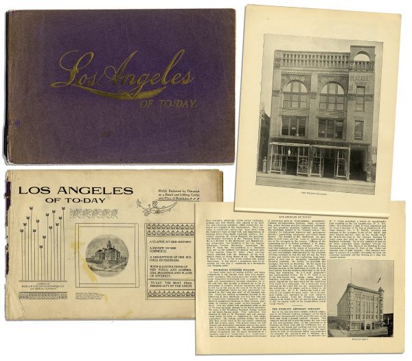 ''Los Angeles of Today'' -- Nineteenth Century Photo-Illustrated Book Promoting the City of Angels