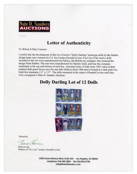 Lot of Twelve ''Dolly Darling'' Prototype Dolls -- In Original Packaging -- From Estate of G.I. Joe Creator Don Levine