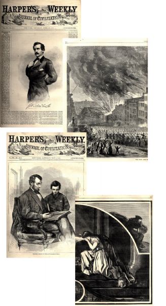 ''Harper's Weekly'' Compilation of All Issues From 1865 Covering Abraham Lincoln's Assassination & End of Civil War