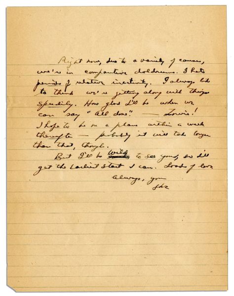 Dwight Eisenhower WWII 1945 Autograph Letter Signed -- ''...I always like to think we're getting along with things speedily. How glad I'll be when we can say 'All done''. -- Zowie!...''