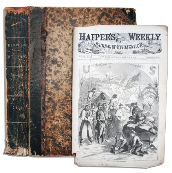 Civil War ''Harper's Weekly'' -- Bound Compilation of Every Issue From 1863