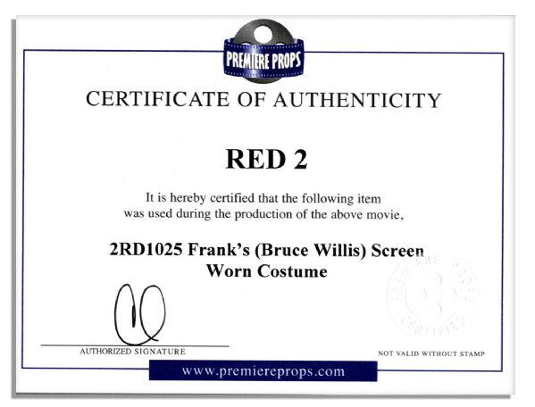 Bruce Willis ''Red 2'' Screen-Worn Custom Dress Shirt