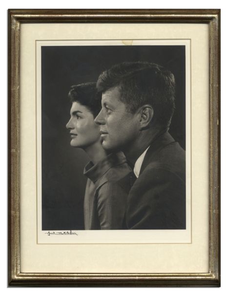 Beautiful Portrait Photograph of JFK & Jackie Kennedy -- Signed by Photographer Yousuf Karsh