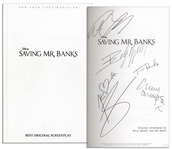 ''Saving Mr. Banks'' Script Signed by Its Leading Actors -- Including Tom Hanks, Emma Thompson Colin Farrell & More -- With Screen Actors Guild COA