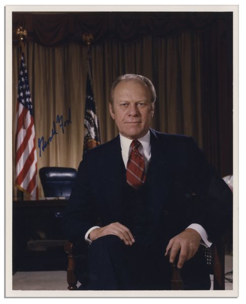 Gerald Ford 8'' x 10'' Photo Signed & Typed Letter Signed as Republican Minority Leader -- Ford Writes of ''...the protection of wild horses...''