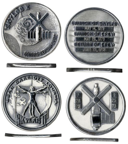 Jack Swigert's Own Skylab I & II Robbins Medals Unflown, Serial Numbers 278 & 219