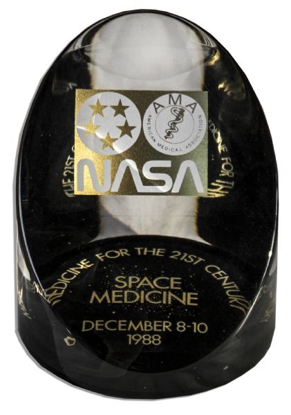 Ray Bradbury Personally Owned NASA Paperweight