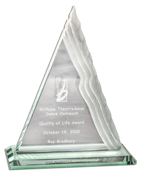 Award Bestowed on Ray Bradbury From the Bethune Theaterdanse Outreach Program