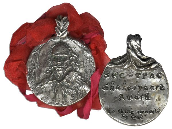 Ray Bradbury Sterling Silver Shakespeare Award Medal -- Fine