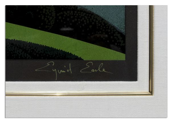 Ray Bradbury Personally Owned Art -- Limited Edition Landscape Silkscreen by Eyvind Earle Titled ''Beyond of the Valley''