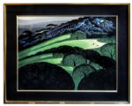 Ray Bradbury Personally Owned Art -- Limited Edition California Landscape Silkscreen by Eyvind Earle Titled Spring